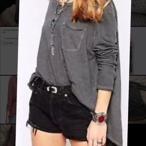 Free People Oversized Long Sleeve Tee